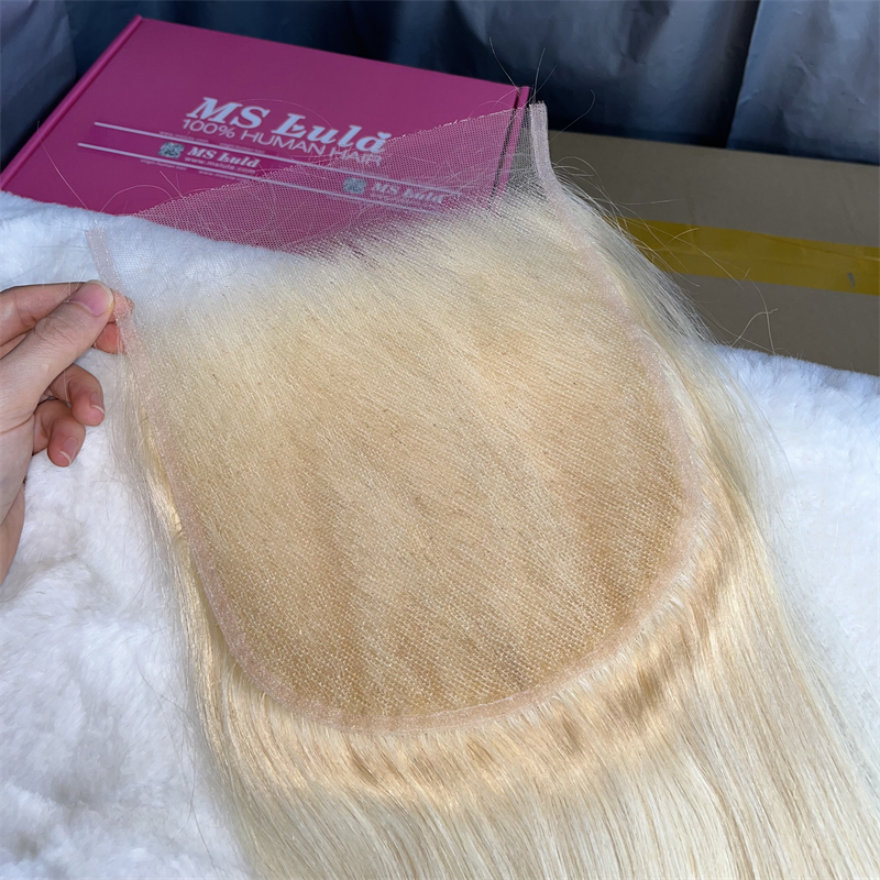 #613 HD Lace Closure Virgin Hair Natural Straight Lace Frontal Closure - 图片 6
